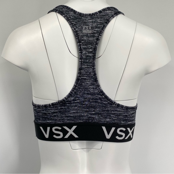 Victoria’s Sport VSX The Player Mesh Logo Band Sports Bra Heathered Grey S - Picture 4 of 13